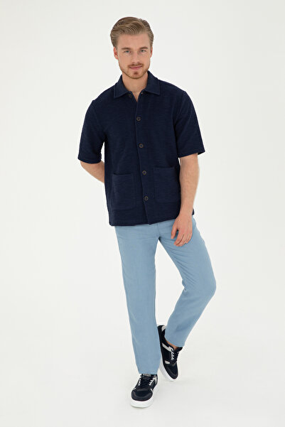 U.S. Polo Assn. Erkek İndigo Kanvas Pantolon 50285618-VR028
