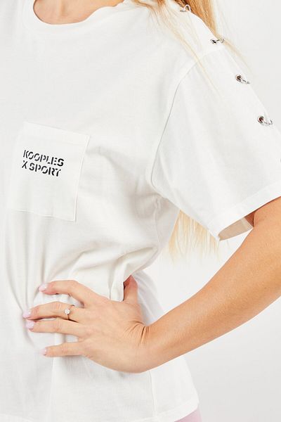 Kooples x Sport Women Sportswear Fit Short Sleeves Training Shirt, White