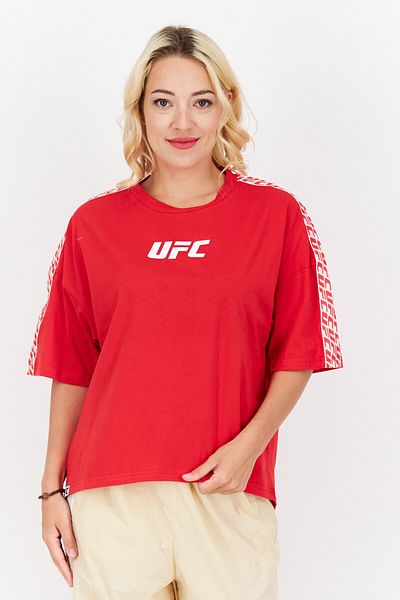 UFC Women Sportswear Fit Short Sleeve Outdoor T-shirt, Red Combo