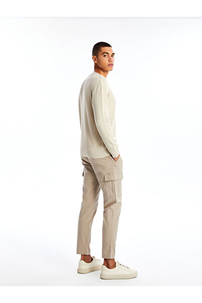 LC Waikiki Beige Slim Fit Gabardine Men's Cargo Pants