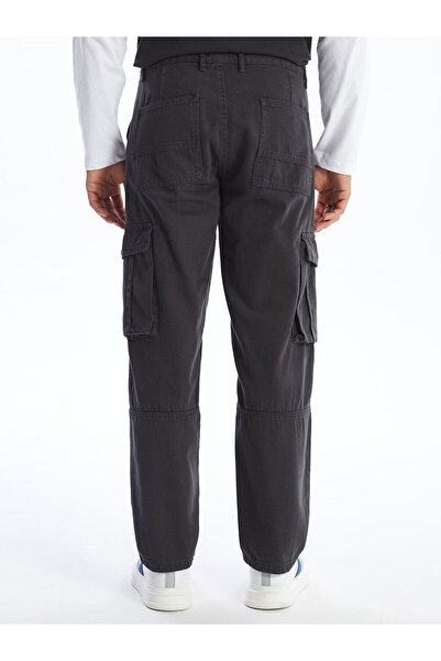 LC Waikiki Gray Standard Mold Gabardine Men's Cargo Pants