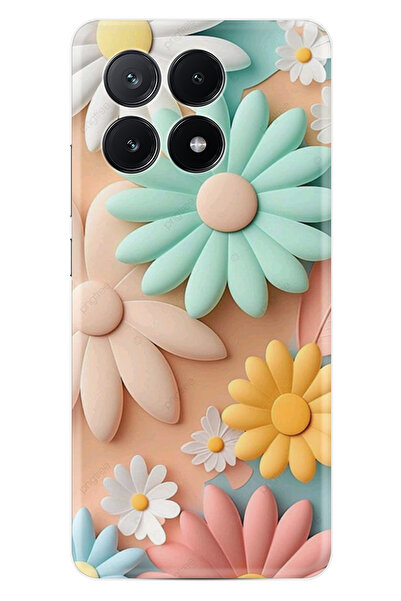 Kılıfland Xiaomi Poco X6 Pro Kılıf Boutique Baskılı Resimli Rengarenk Çiçek P...