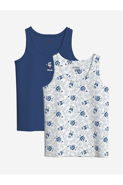 LC Waikiki Lw - Crew Neck Printed Boys' Undershirt 2-Piece
