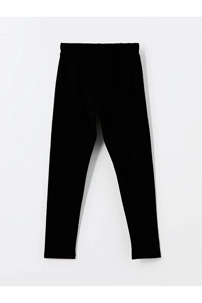 Kübra Tekstil Black Elastic Waist Basic Camisole Girl's Tights / Pack of 2