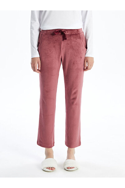 LC Waikiki LCW DREAM Plain Velvet Women's Pajama Bottom with Elastic Waist