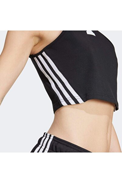 adidas Future Icons 3 Stripes Kadın Siyah Bisiklet Yaka Atlet
