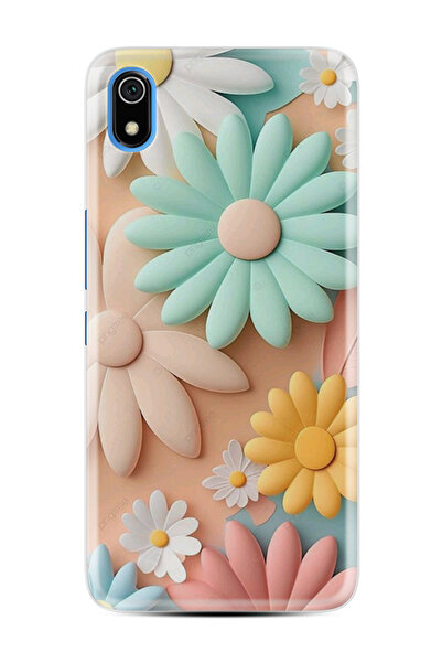 Kılıfland Xiaomi Redmi 7A Kılıf Boutique Baskılı Resimli Rengarenk Çiçek Pcod...