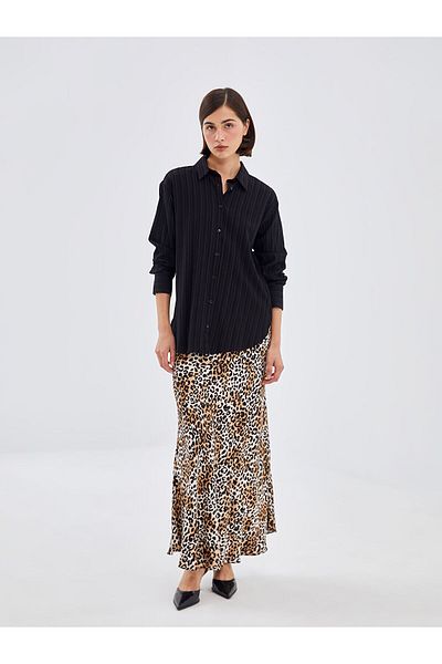 LC Waikiki Γυναικείο πουκάμισο Oversize με υφή Lcwk