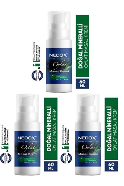 NEDOX 3 Pieces Natural Mineral Oylat Massage Cream 60 ml