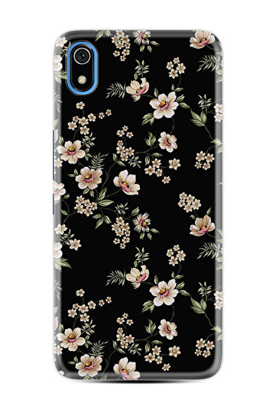 Kılıfland Xiaomi Redmi 7A Kılıf Boutique Baskılı Resimli Siyah Fon Çiçek Pcod...