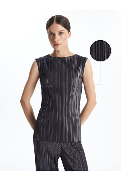 LC Waikiki Crew Neck Textured Women's Blouse