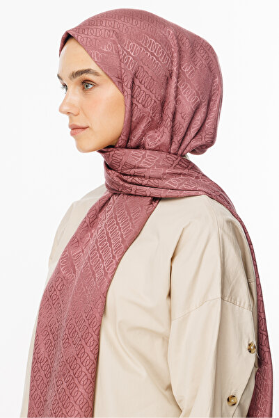 Mooncorn Γυαλιστερό σάλι ζακάρ με μοτίβο Dusty Rose Forever