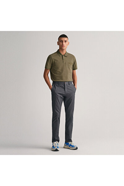 Gant Erkek Gri Slim Fit Chino Pantolon