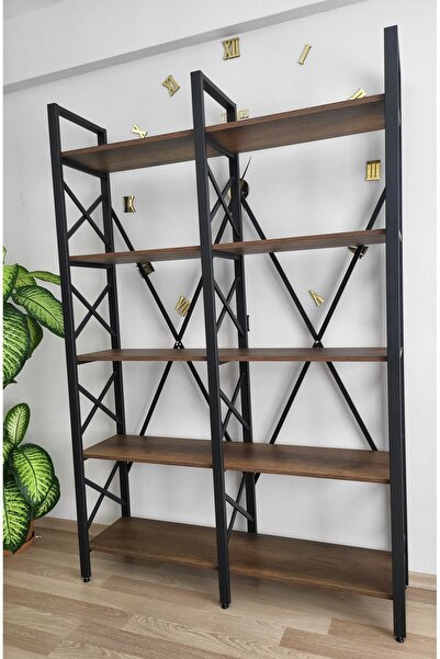 Metin Güneş Mobilya Dekoratif Ahşap Kitaplık 200x133 Cm Ktp102