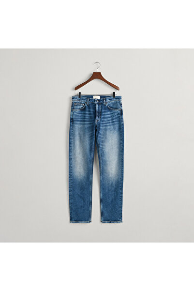 Gant Erkek Mavi Slim Fit Jean Pantolon