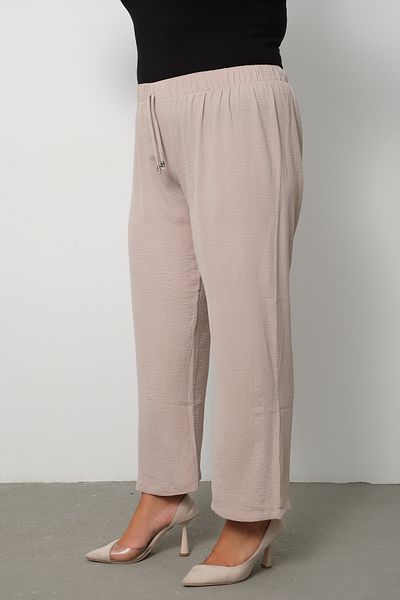 OKTAYUSTA COLLECTİON Casual Loose Cut Trousers with Elastic Waist