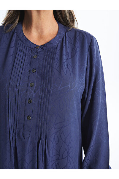 LC Waikiki LCW Grace Navy kerékpáros nyakú, A-vonalú női ruha