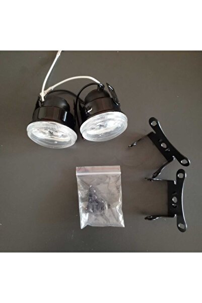 Compax Oto Sis Lambası Yuvarlak Beyaz H3 Ampullü Sağ Sol Takım 6cm