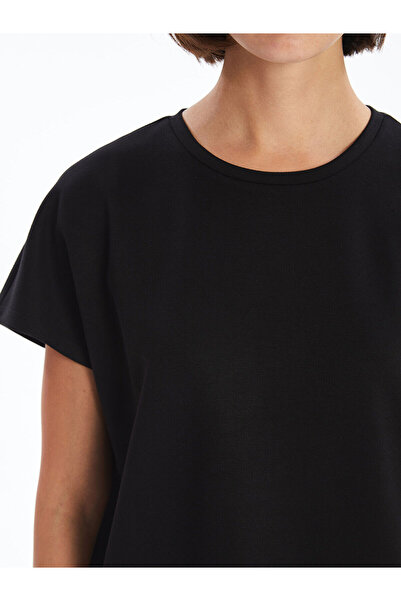 LC Waikiki Γυναικείο μπλουζάκι με μονόχρωμο κοντομάνικο Crew Neck