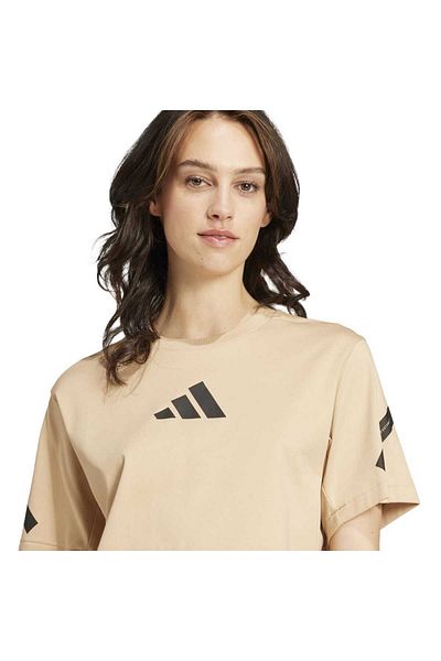 adidas Ζ.ν.ε. Γυναικείο μπεζ μπλουζάκι με στρογγυλή λαιμόκοψη