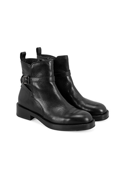Desa Kadın Siyah Toka Aksesuarlı Deri Bot