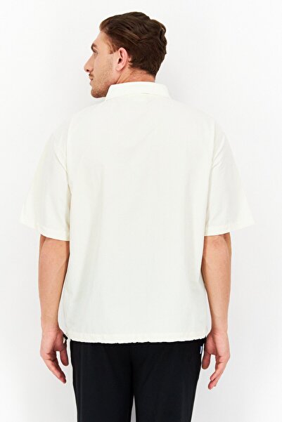 Fila Men Sportswear Fit Brand Logo Training Polo Shirt, Off White