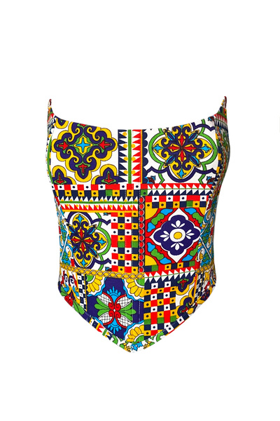 EZOP Patterned Corset Bustier