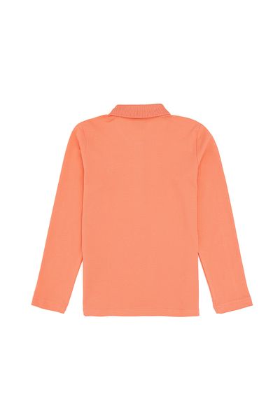 U.S. Polo Assn. Girl's Salmon Polo Neck Basic Sweatshirt 50296377 -Vr047