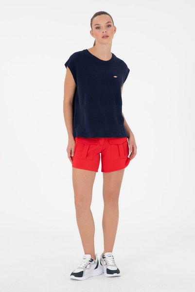 U.S. Polo Assn. Women's Navy Blue Crew Neck T-Shirt 50281947-Vr033