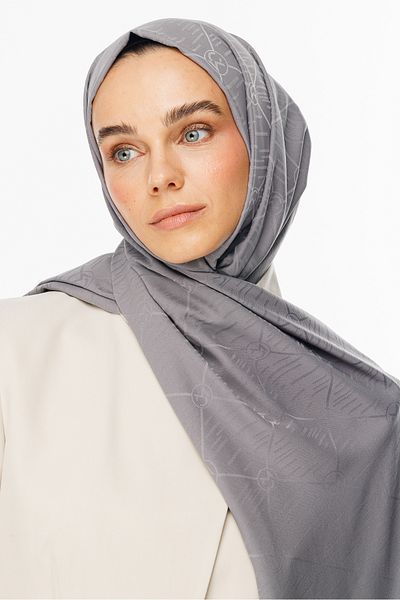 Mooncorn Gray Moon Is Pattern Jacquard Shawl