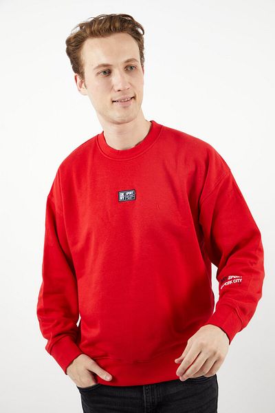 DKNY Sport Men Sportswear Fit Long Sleeves Outdoor Sweatshirt, Red