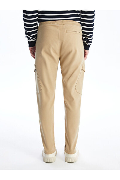 LC Waikiki Beige Men's Cargo Pants with Elastic Waist