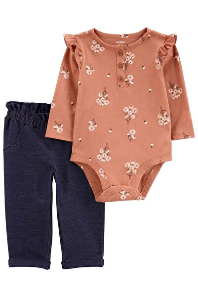 Carter's Kız Bebek Body Pantolon Set 2'li Paket