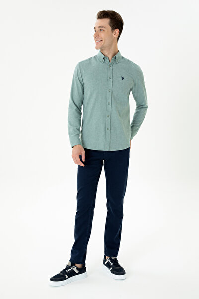 U.S. Polo Assn. Erkek Slim Fit Lacivert Kanvas Pantolon 50272363-VR033