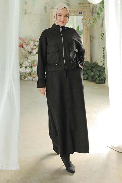Armine Armine Trend Black Skirt Rubber Sleeve Set of Two - Zippered
