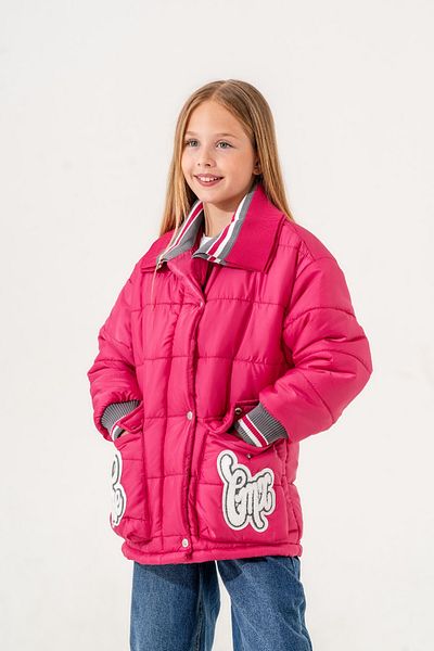 GİYİCEM Girl's Collared Triko Puffer Coat