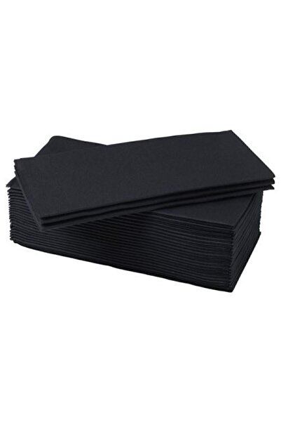 IKEA Black Mottaga Napkin 38X38 cm 25 Pieces Pocketed Napkin Invitation Presentation Napkin