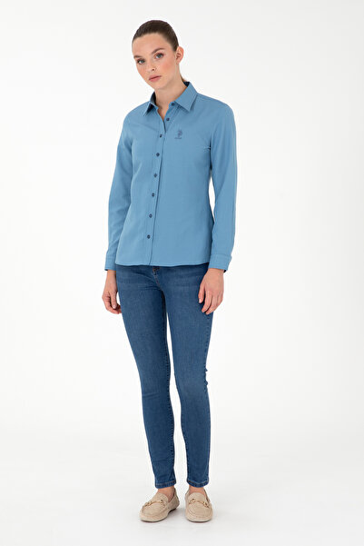 U.S. Polo Assn. Kadın Koyu Mavi Skinny High Waist Fit Jean Pantolon 50289300-...