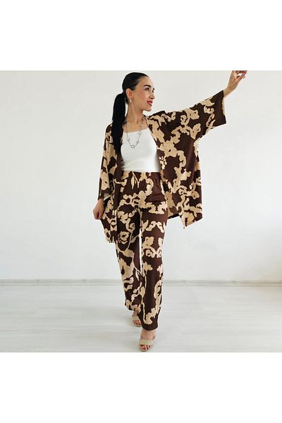 Altı Üstü Butik Нов комплект кимоно с шарки Zulaa