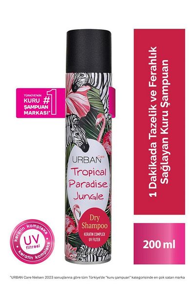 Urban Care Tropical Fruit and Flower Scented Volumizing Dry Shampoo-Vegan-200Ml-Uv Protection