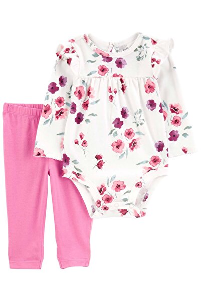 Carter's Kız Bebek Body Pantolon Set 2'li Paket