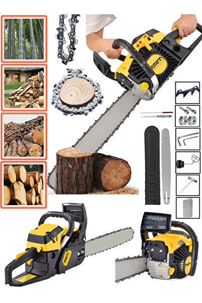 Eisenn Germany GTX Turbo Benzinli Ağaç Motoru Testere Çift Egzostlu 52 cc Hız...