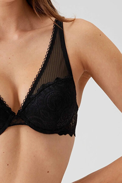 Pierre Cardin Women's Lace Soft Cup Semi Supported Stylish Bra Set Boxed