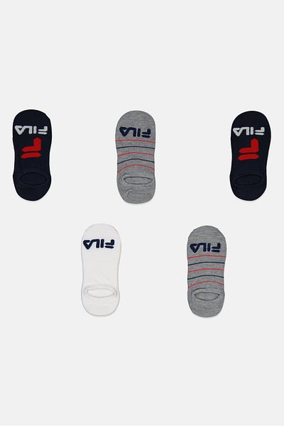 Fila Kids Boy 5 Pair Invisible Socks, Black