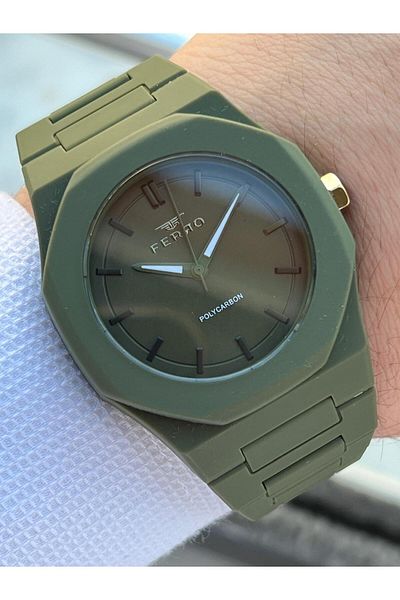 FERRO Polycarbonate Case & Cord 50 Mt Water Resistant Men's Wristwatch Ef1140-19F