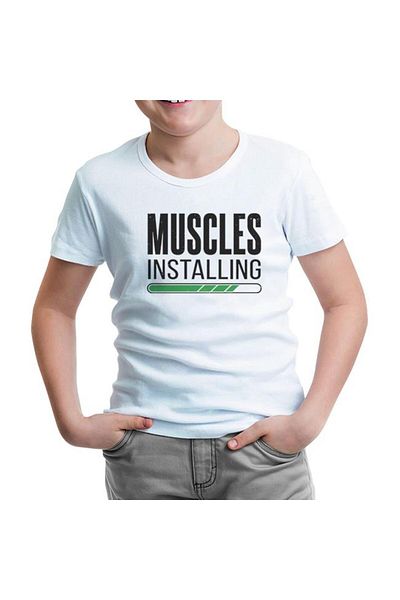 Lord T-Shirt Bodybuilding Muscles Installing White Kids T-Shirt