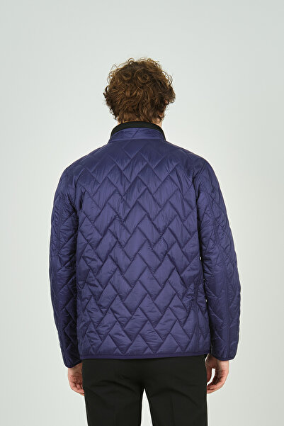 Allegro Ανδρικό καπιτονέ παλτό 4355 - Όρθιος γιακάς, λεπτομέρεια φερμουάρ και τσέπη, Saks