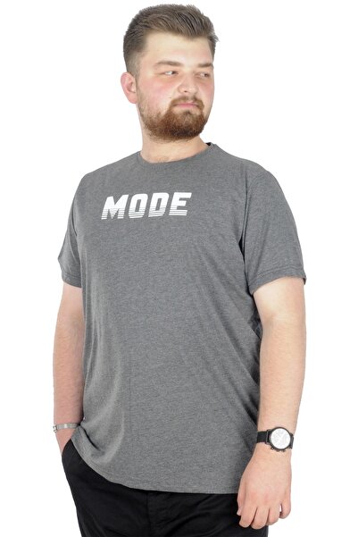 ModeXL Mode XL Plus Size T-Shirt Bis Ovratnik Mode 22196 Antracit