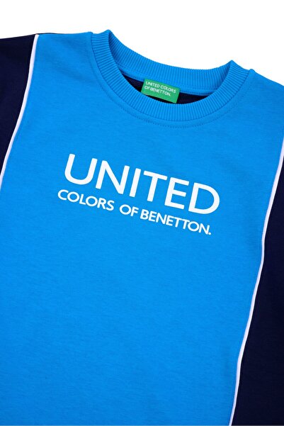 United Colors of Benetton Hanorac pentru băiat, albastru bleumarin - Mix de culori