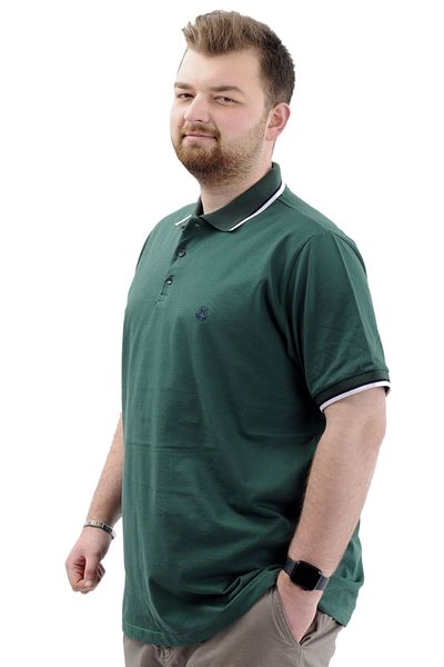 ModeXL Tricou bărbați - Mode XL, mărime mare, guler polo, LOGO brodat, M U24338 Nefti